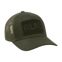 Front of Ridgeline RLNZ Trucker Cap in Olive