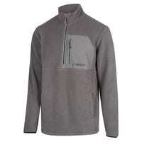 Front of Ridgeline Waterline Rig Fleece Top in Grey Marle