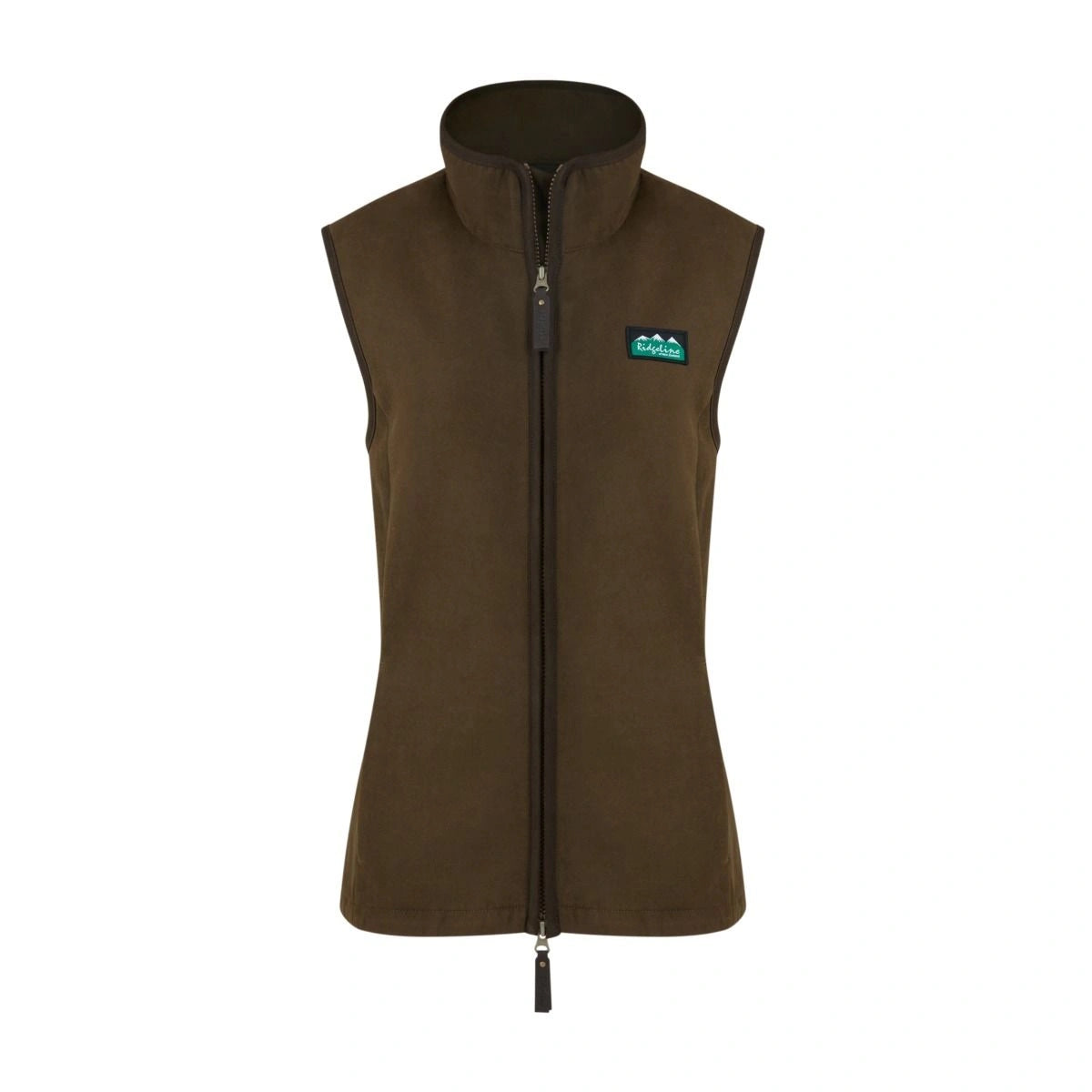 Front of Ridgeline Women's Monarch Gilet in Moody Teak