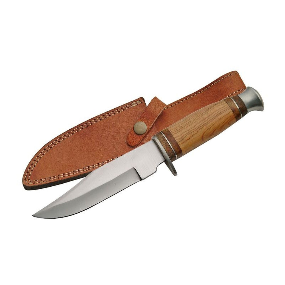 Rite Edge A253 Olive Wood Hunter Fixed Blade Knife