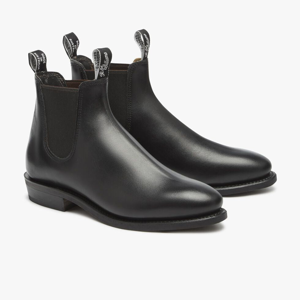 Side view of Black R.M.Williams Comfort Craftsman Boots