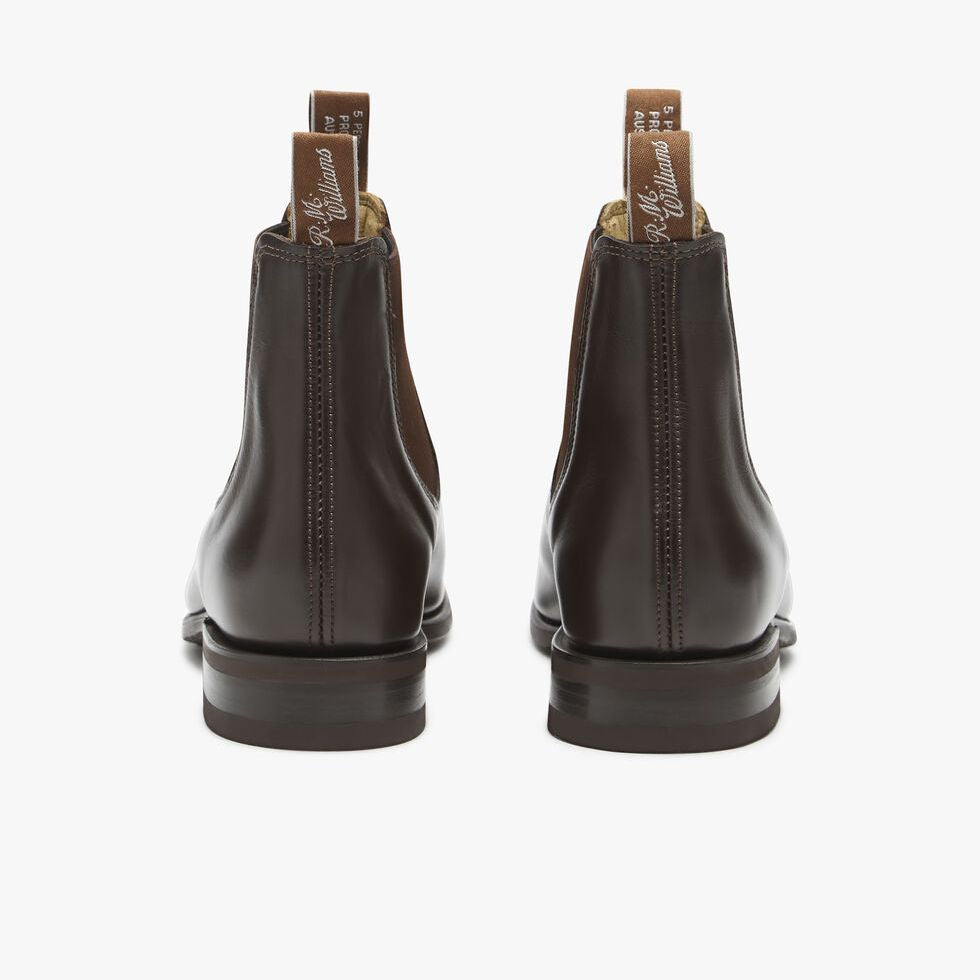 Back of R.M.Williams Comfort Craftsman Boots in Chestnut