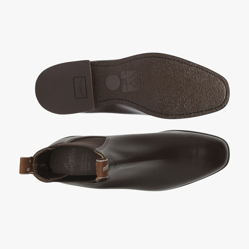 R.M.Williams Comfort Craftsman Boot Sole and top down view of  other boot