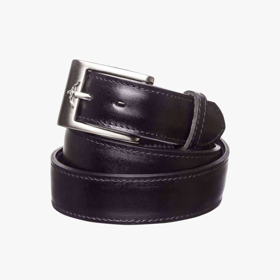 R.M.Williams Mens Dress Belt in Black