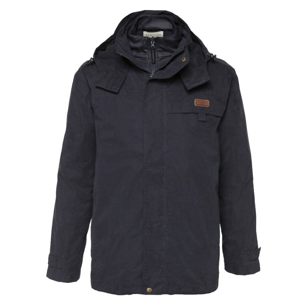 R.M.Williams Mens Rockley Jacket in Navy/Ironbark