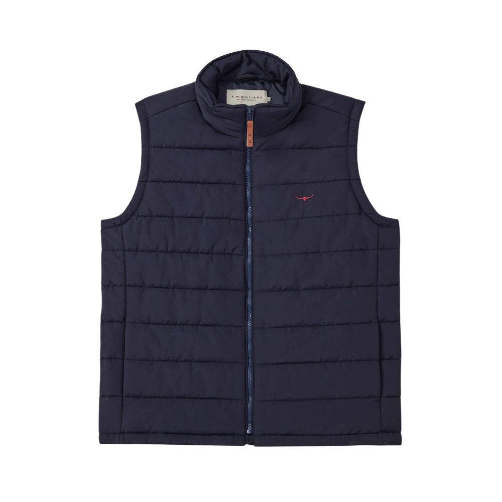 R.M.Williams Mens Patterson Creek Vest (Navy)