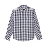 R.M.Williams Mens Collins Button Down Long Sleeve Shirt (Navy/White)