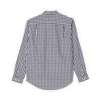 R.M.Williams Mens Collins Button Down Long Sleeve Shirt (Navy/White)