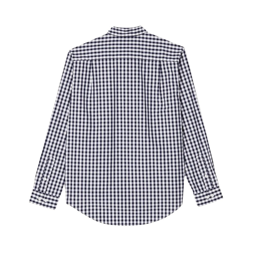 R.M.Williams Mens Collins Button Down Long Sleeve Shirt (Navy/White)