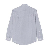 R.M.Williams Mens Collins Button Down Long Sleeve Shirt (Navy/White)