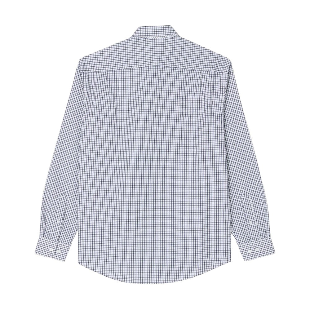 R.M.Williams Mens Collins Button Down Long Sleeve Shirt (Navy/White)