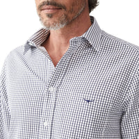 R.M.Williams Mens Collins Button Down Long Sleeve Shirt (Navy/White)
