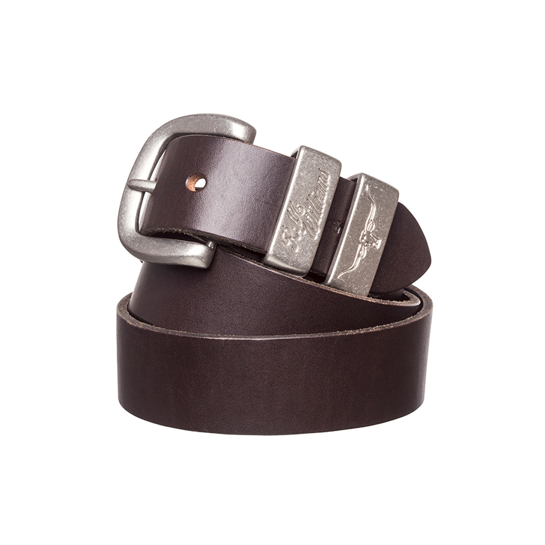 R.M.Williams 1.5 Inch Solid Hide Work Belt in Chestnut