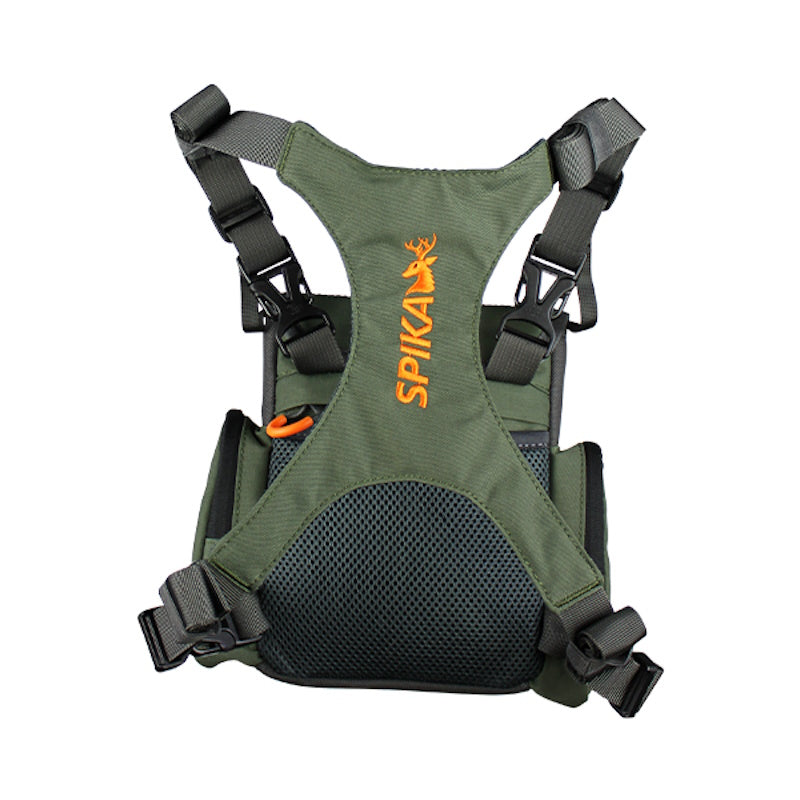 Back of Spika Drover Bino Pack in Olive