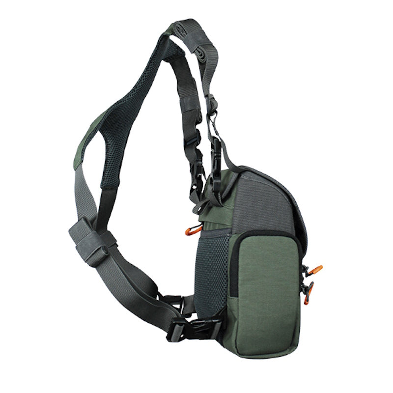 Side of Spika Drover Bino Pack in Olive