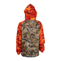 Back of Spika Kids GO Classic Hoodie in Biarri & Blaze Camo