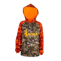 Front of Spika Kids GO Classic Hoodie in Biarri & Blaze Camo