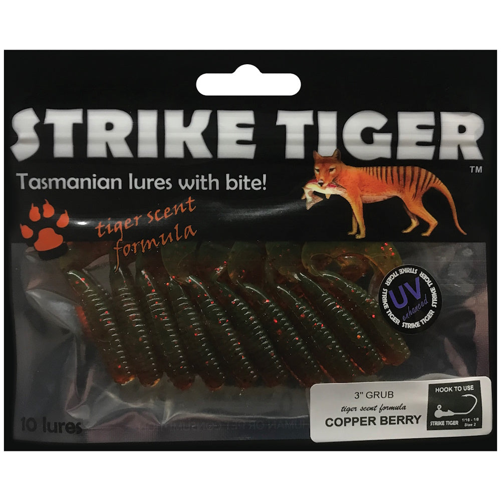 Strike Tiger Lure Grubs (3 Inch X 10 Pack)