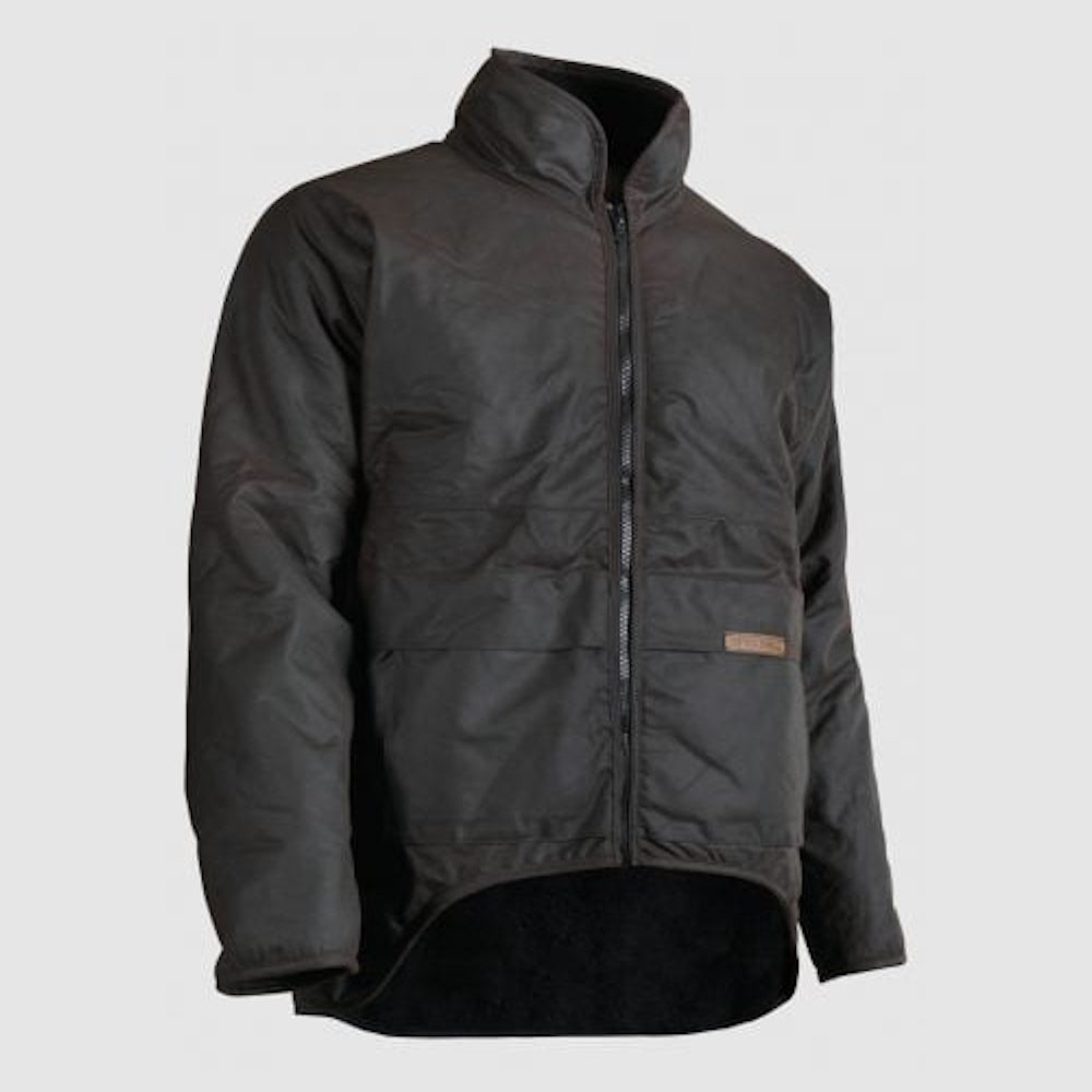 Styx Mill Oilskin Long Sleeve Jacket in Brown