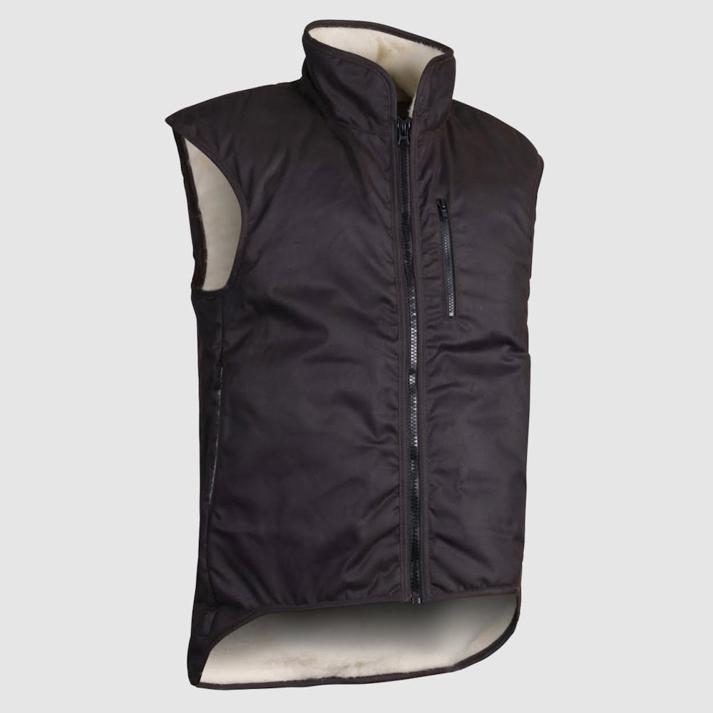 Styx Mill Oilskin Shearling Lined Vest – Allgoods