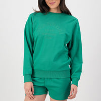 Front of Swanndri Womens Fairview Crew in Pine