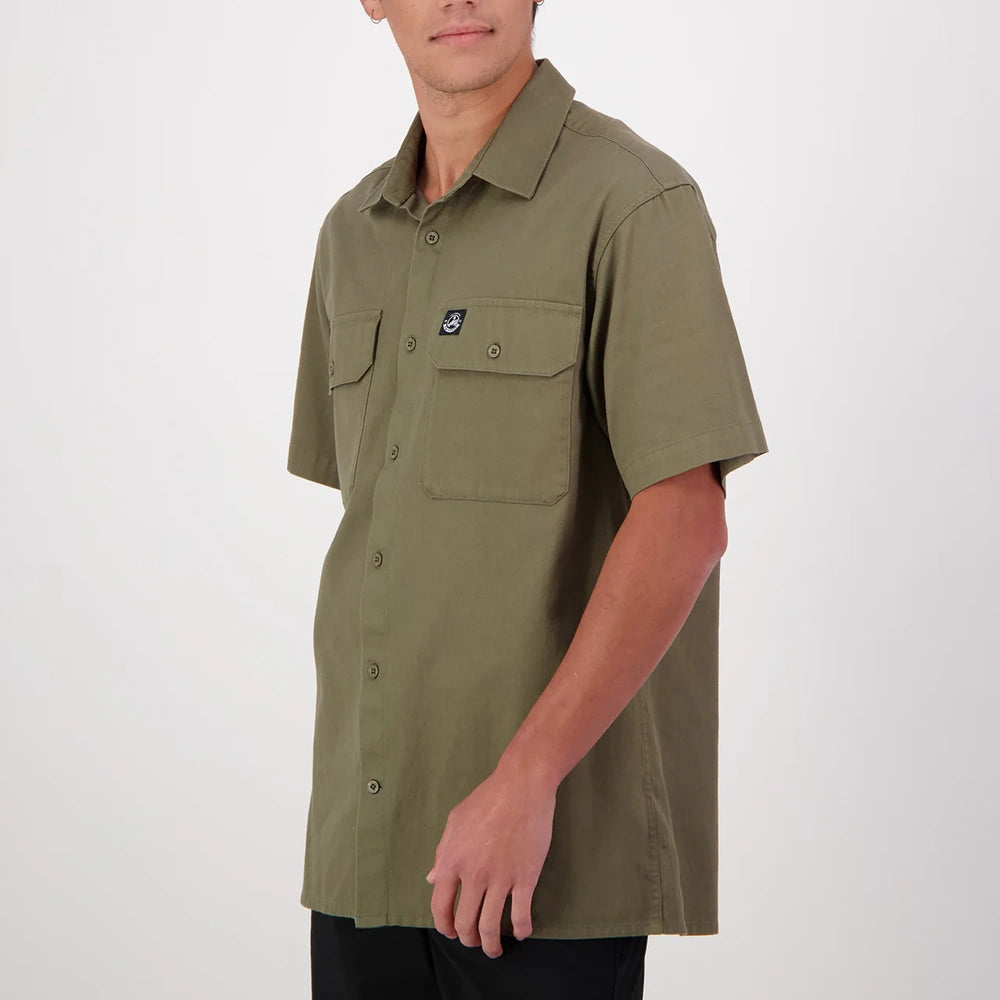 Swanndri Mens Fundamentals Short Sleeve Work Shirt