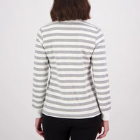 Swanndri Womens Papamoa Long Sleeve Stripe T-Shirt