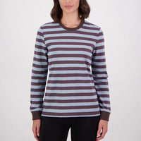 Swanndri Womens Papamoa Long Sleeve Stripe T-Shirt