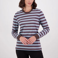 Swanndri Womens Papamoa Long Sleeve Stripe T-Shirt