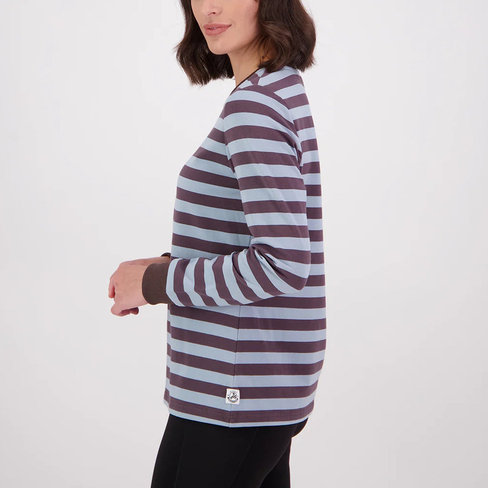Swanndri Womens Papamoa Long Sleeve Stripe T-Shirt