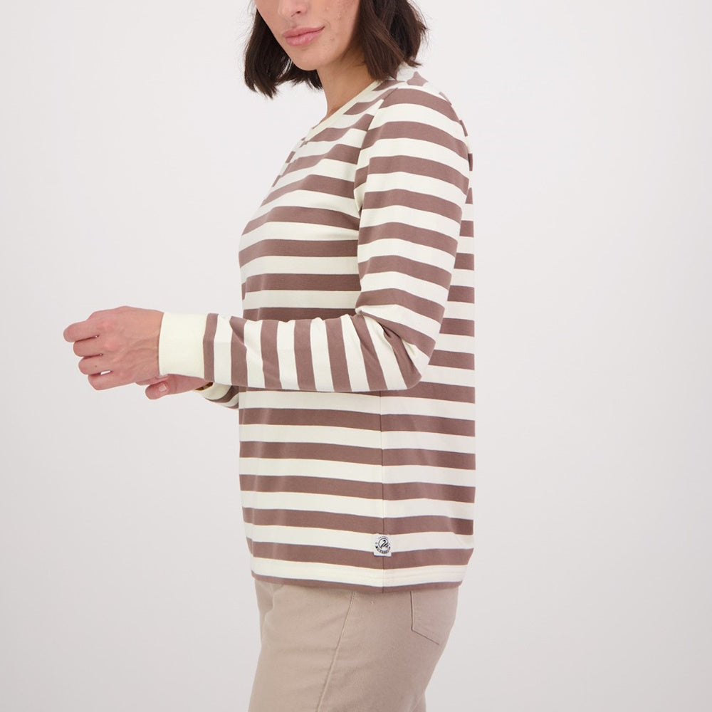 Swanndri Womens Papamoa Long Sleeve Stripe T-Shirt