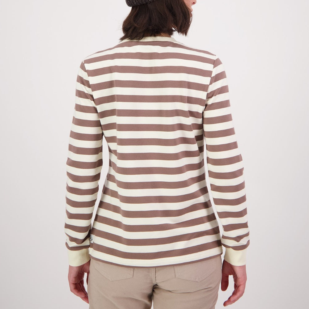 Swanndri Womens Papamoa Long Sleeve Stripe T-Shirt
