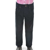 Front of Navy Thomas Cook Kids Stretch Regular Fit Moleskin Jeans