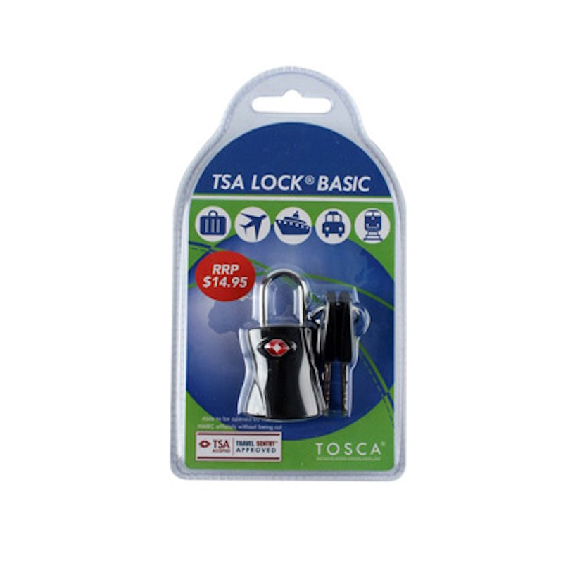 Tosca TSA Lock with Keys Black