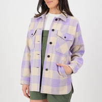 Swanndri Womens Harbourage Lite Jacket in Lavender/Pebble