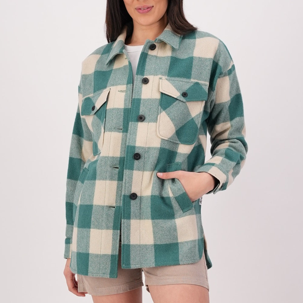 Front of Swanndri Womens Harbourage Lite Jacket in Pine