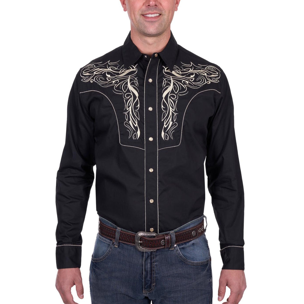 Wrangler® Mens Carlos Embroided Long Sleeve Shirt
