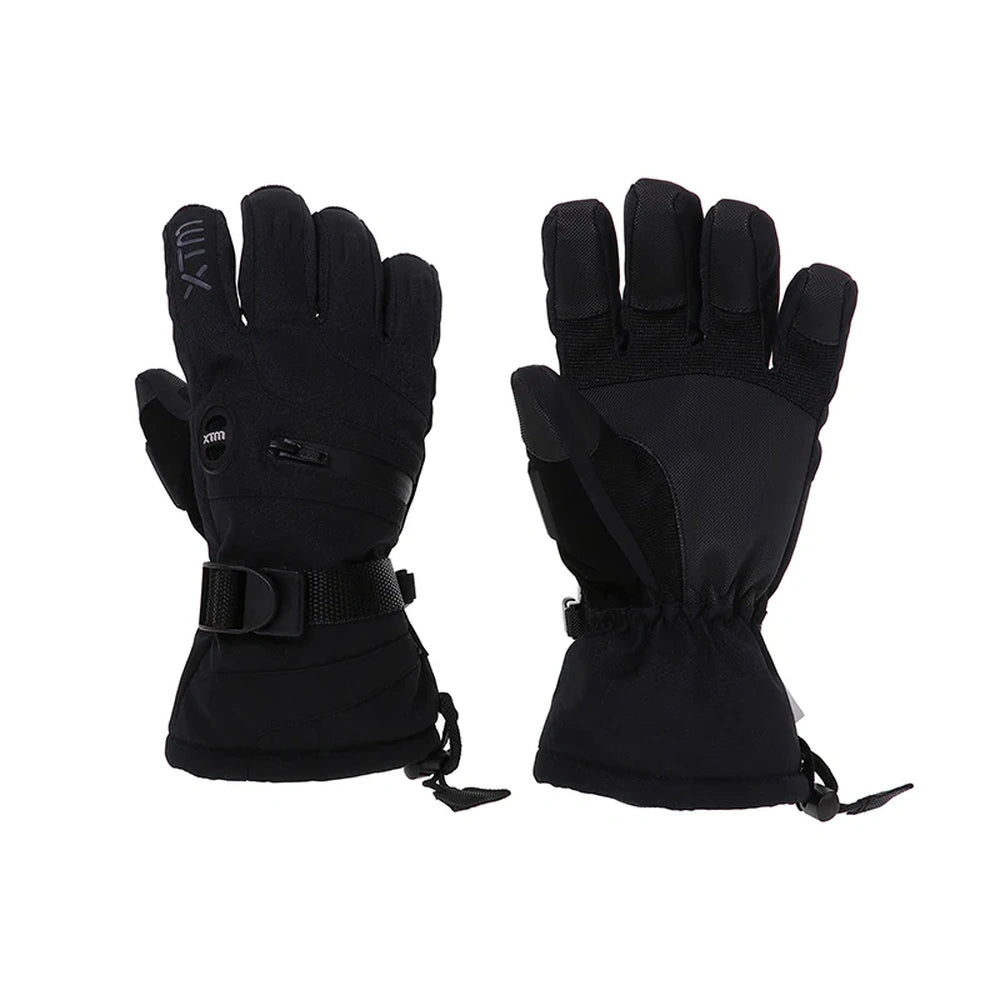 Pair of black gloves with XTM brand logo