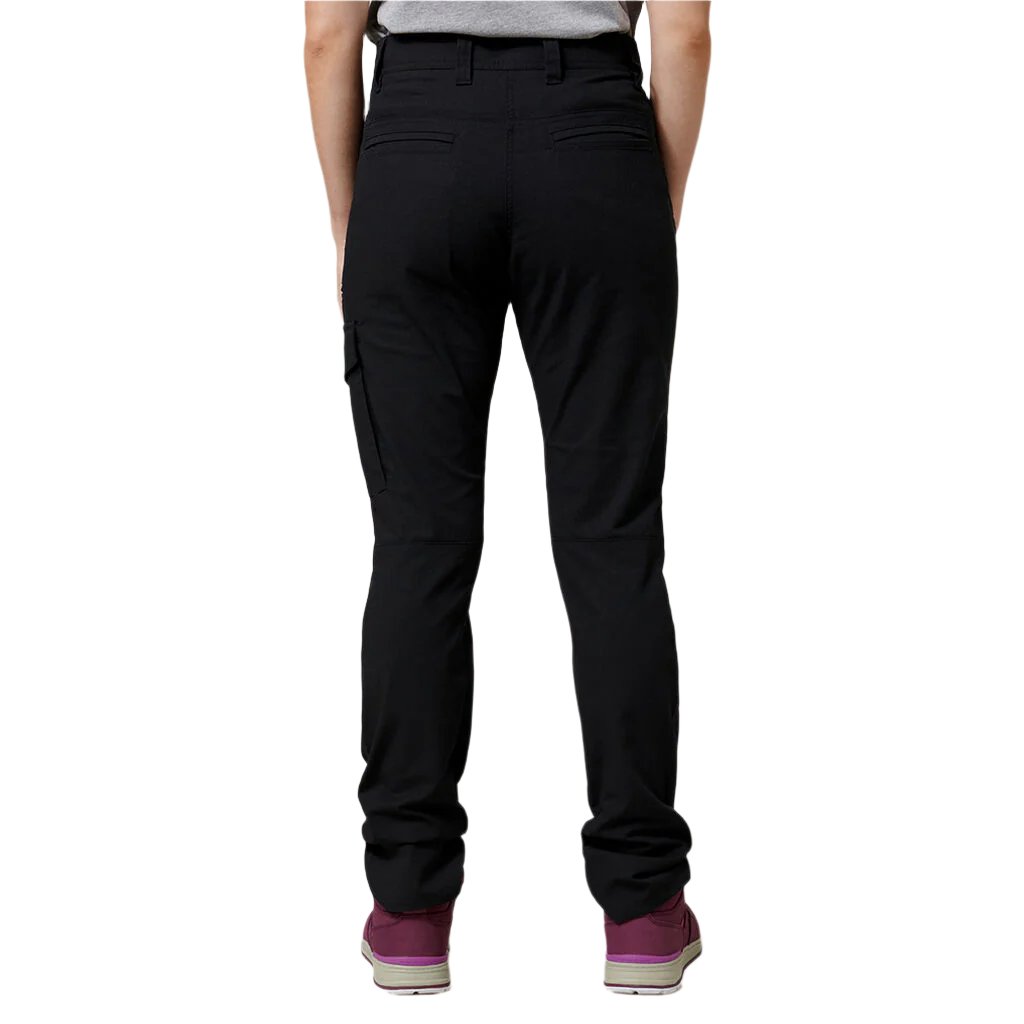 Hard Yakka Womens Slim Fit Ripstop Cargo Pants in Black