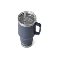 Top of Navy Yeti Rambler 35oz Straw Mug