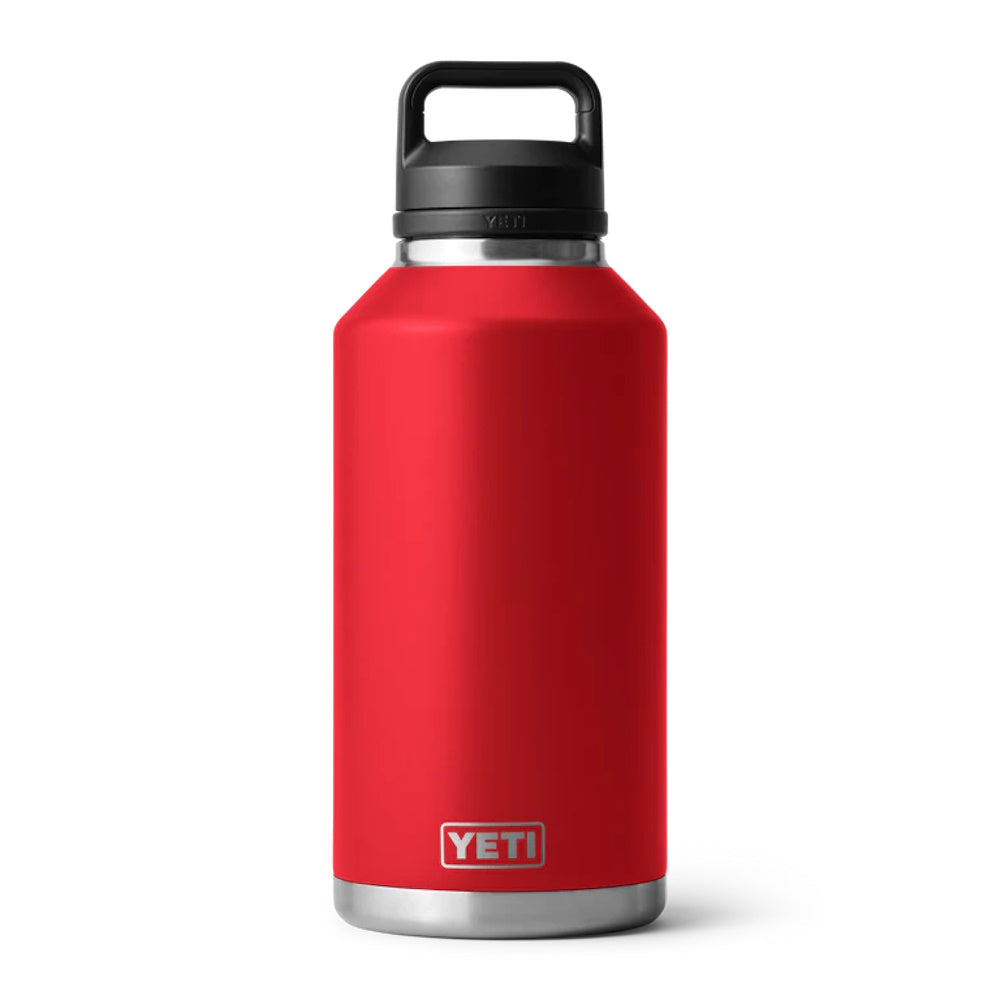 Front of Rescue Red Yeti Rambler 64oz Bottle with Chug Cap