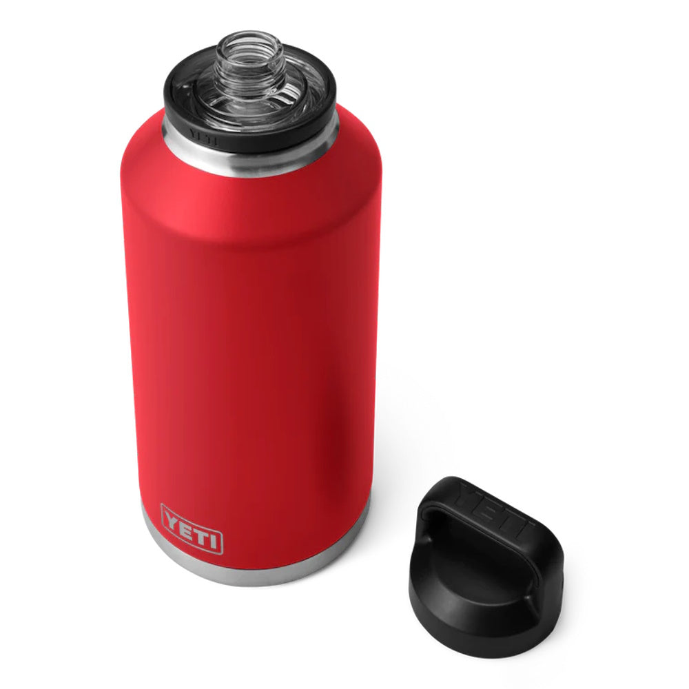 Rescue Red Yeti Rambler 64oz Bottle with Chug Cap off