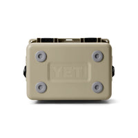 Bottom of Tan Yeti LoadOut GoBox 30 Gear Case