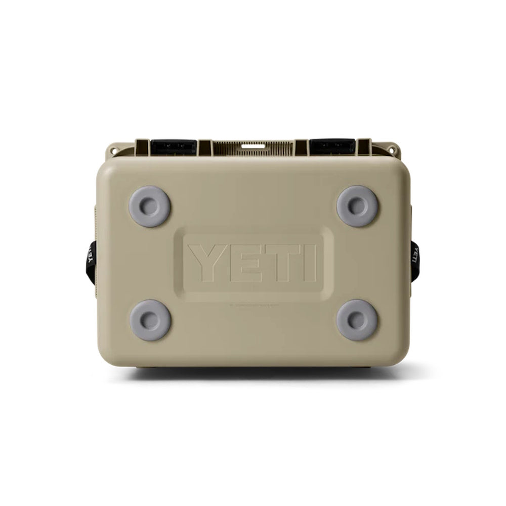 Bottom of Tan Yeti LoadOut GoBox 30 Gear Case
