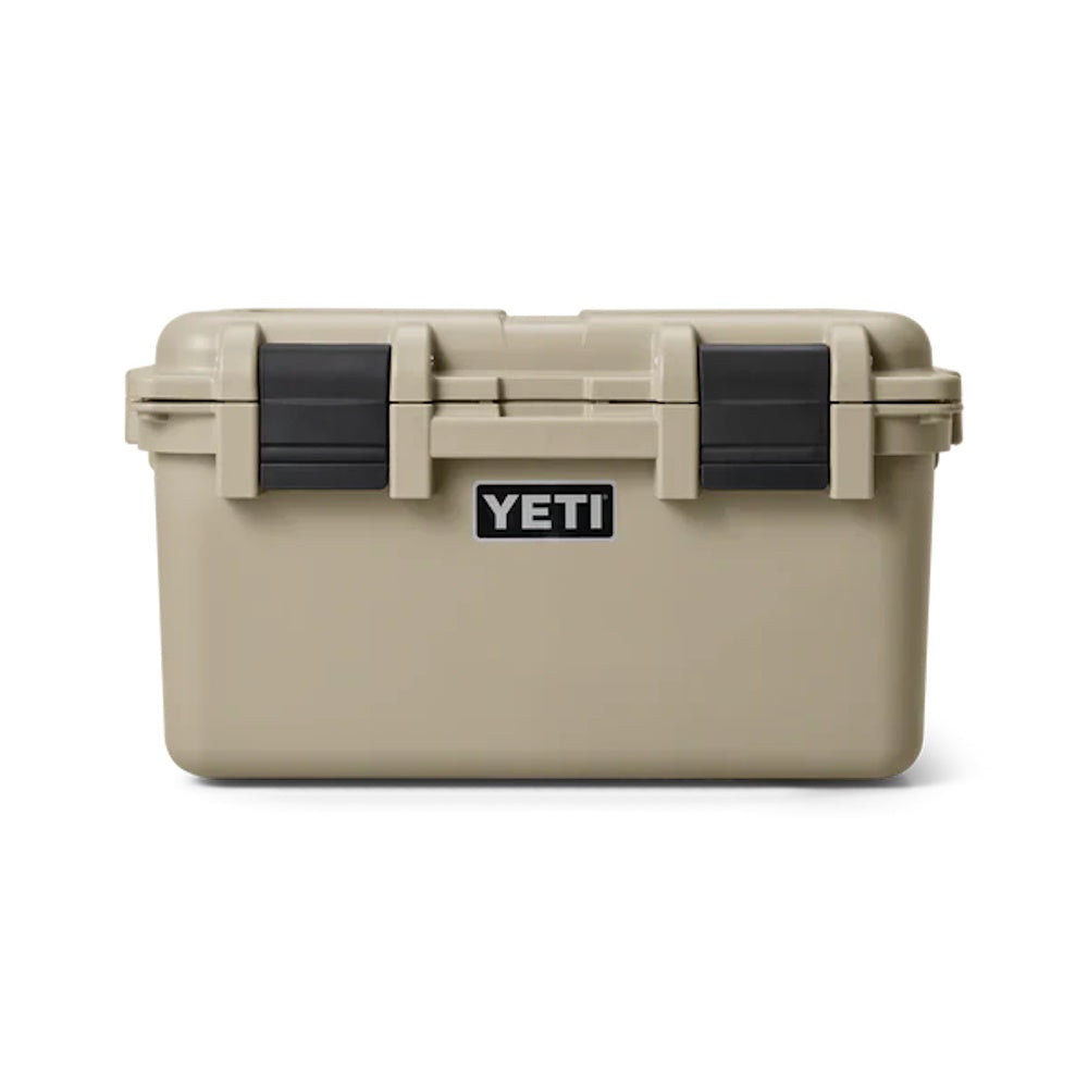 Front of Tan Yeti LoadOut GoBox 30 Gear Case