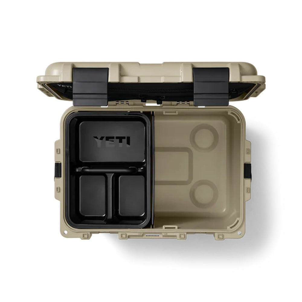 Top down view of Tan Yeti LoadOut GoBox 30 Gear Case
