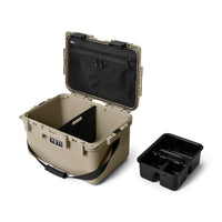 Open Tan Yeti LoadOut GoBox 30 Gear Case with tray removed