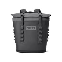 Front of top closed Yeti Hopper M12 Soft Backpack Cooler in Charcoal