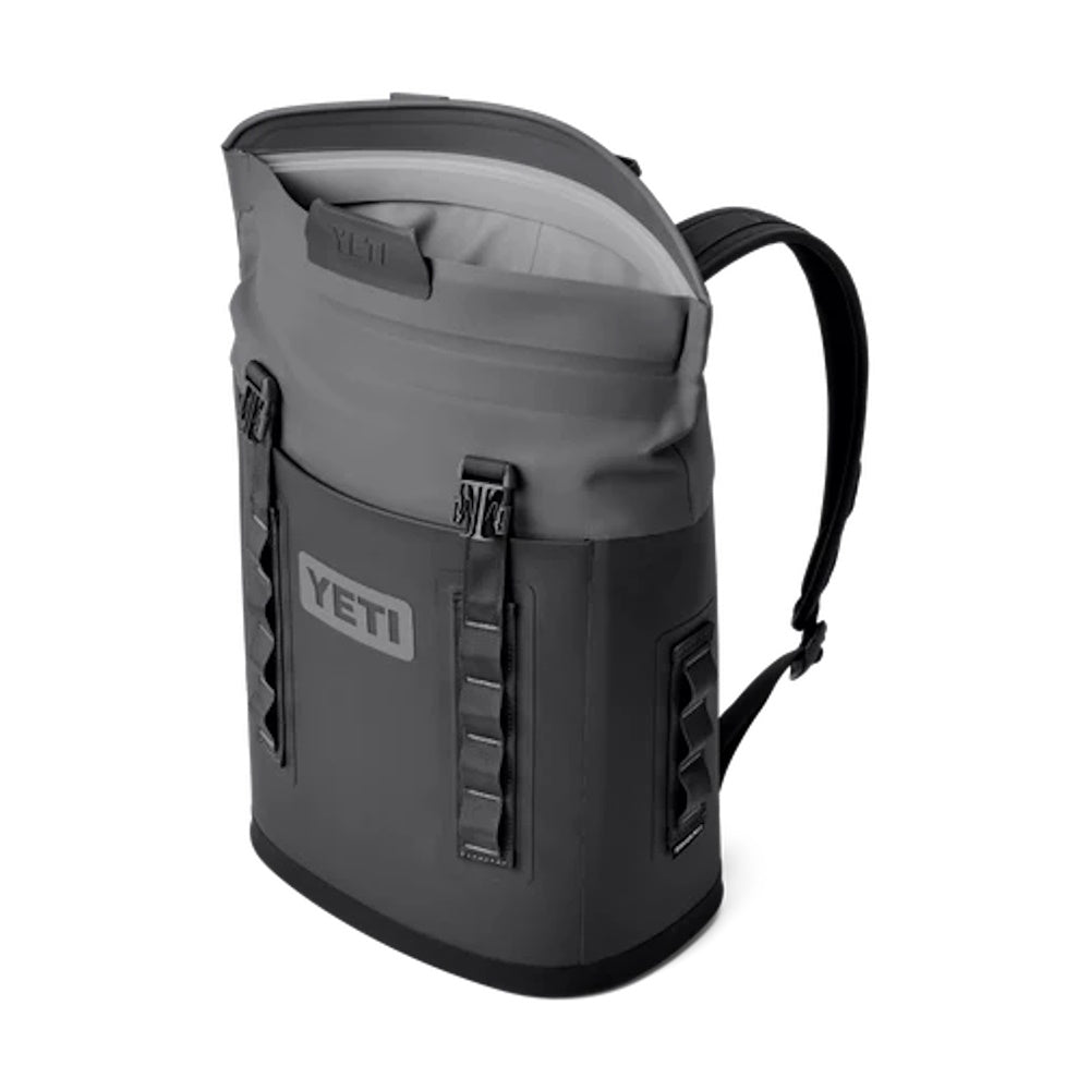Open Charcoal Yeti Hopper M12 Soft Backpack Cooler