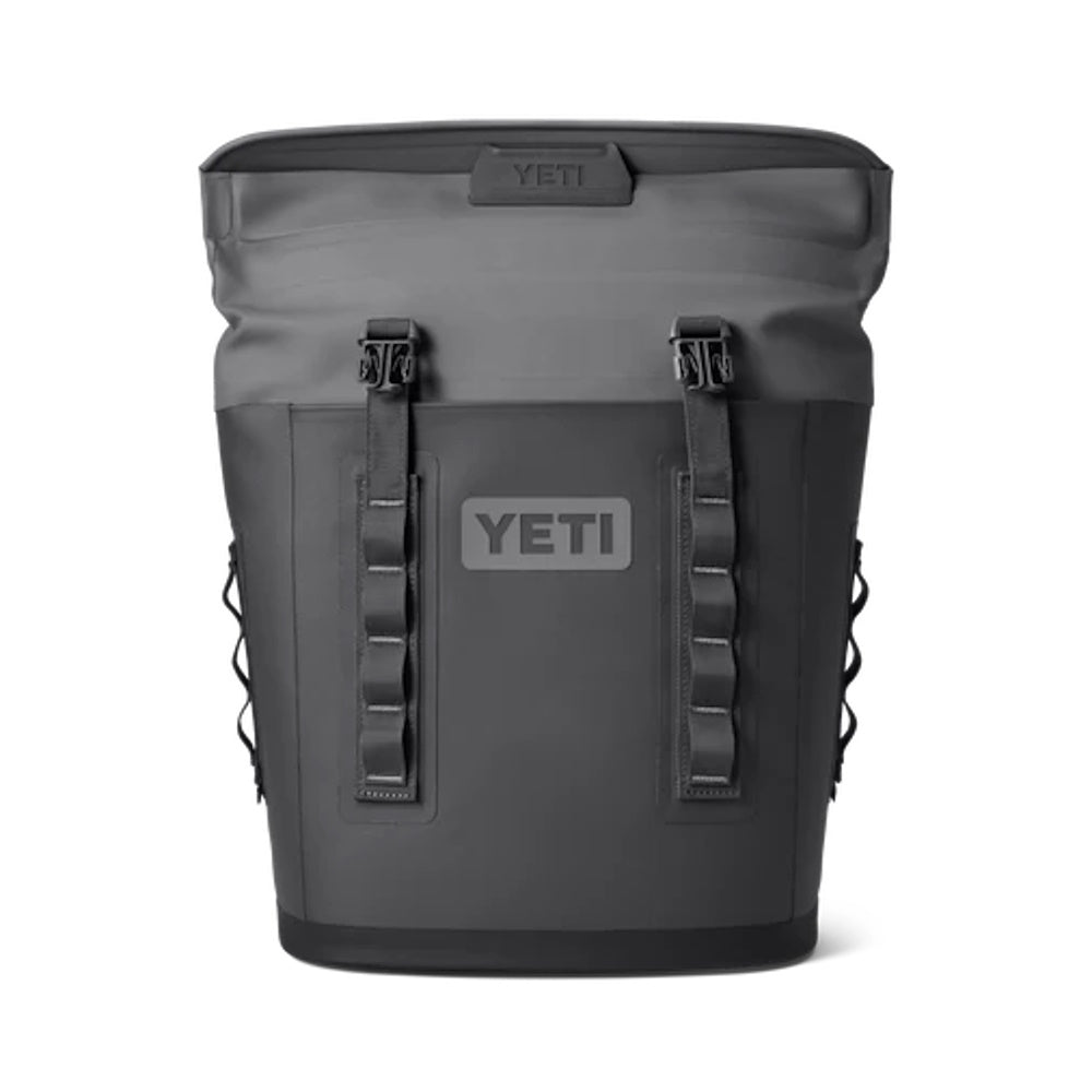 Front of Charcoal Yeti Hopper M12 Soft Backpack Cooler
